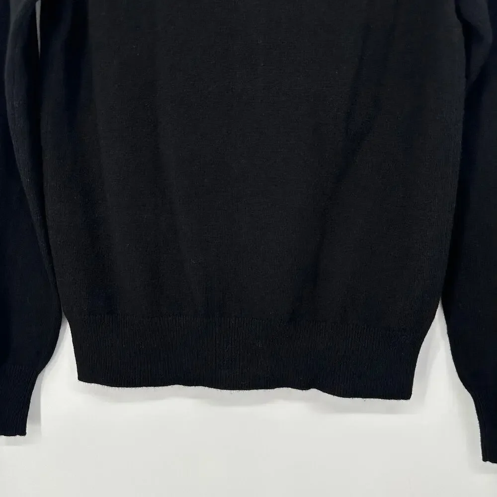 Margaret O’Leary 100% Cashmere Polo Sweater Collared V-Neck Pullover Preppy